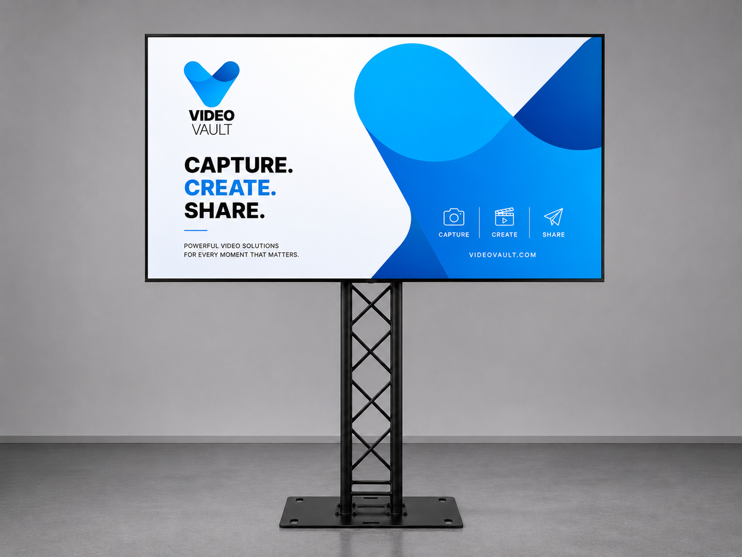75” 4K Event Display with Truss Stand